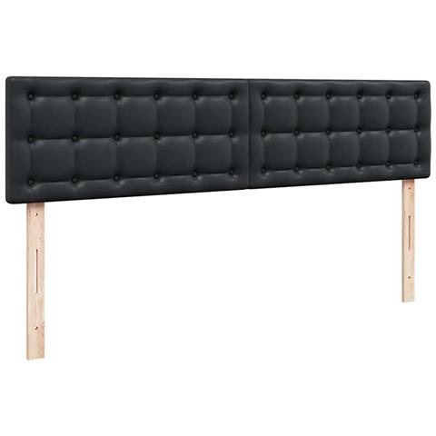 Pouf Letto con Materassi e LED Nero 180x200cm Similpelle - Foto 9