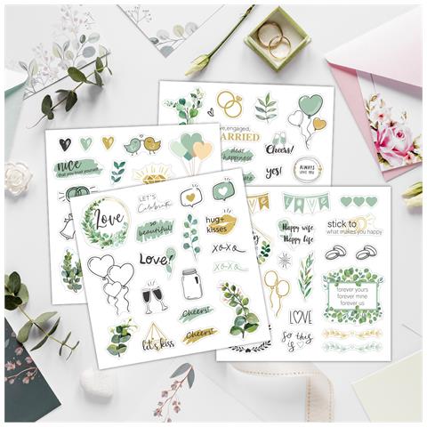 Set Adesivi Matrimonio (4 Pezzi) Green - Foto 2