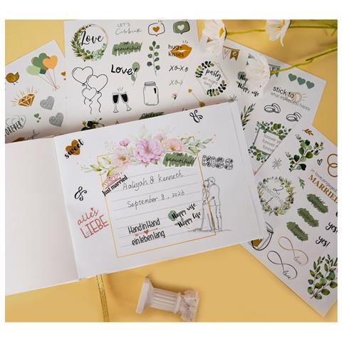 Set Adesivi Matrimonio (4 Pezzi) Green - Foto 5