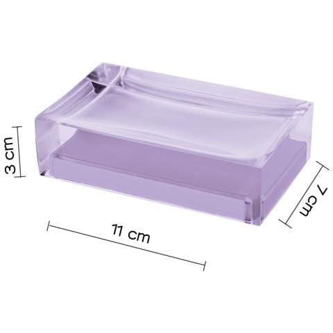 Portasapone D'appoggio In Resina Ra11 Serie Rainbow Lilla - Foto 2