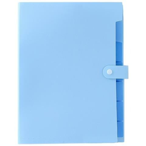 Cartella Portadocumenti Espandibile A4 A 7 Tasche - Organizzatore A Fisarmonica Con Etichette Blue - Foto 1