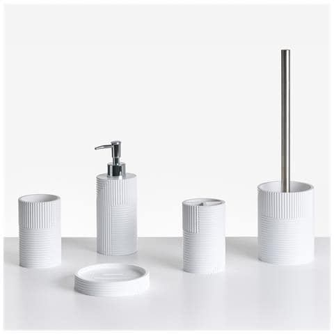 Set Da 5 Accessori Per Il Bagno Sepahua Bianco - Foto 2