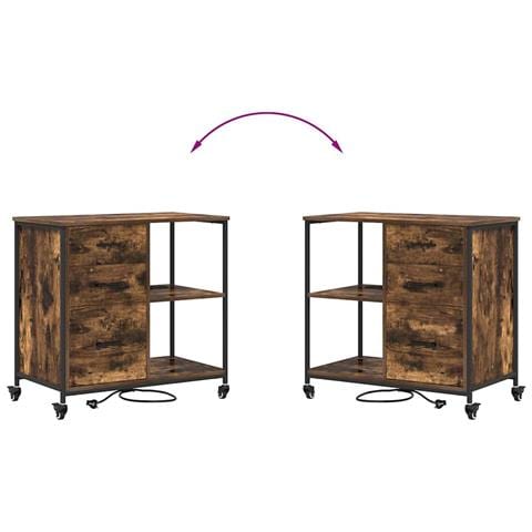 Mobile per Ufficio con ruota Rovere fumo 76 x 41 x 72 cm - Foto 9