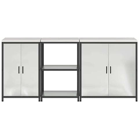 Set di Stoccaggio per Cucina 3 pcs Argento 210 x 50 x 92 cm - Foto 9