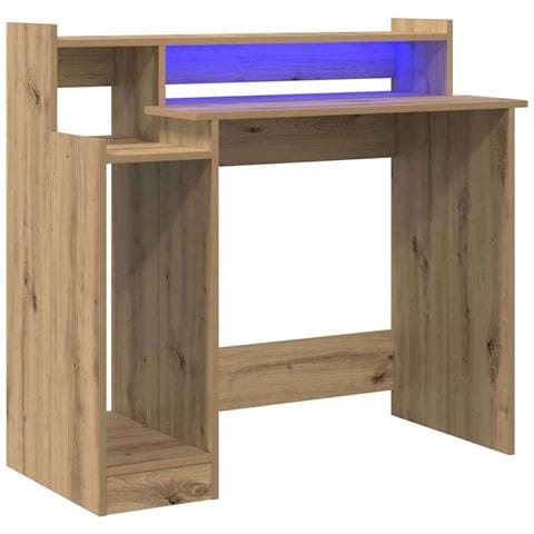 Scrivania rovere artigianale 97 x 45 x 90 cm Legno multistrato - Foto 1