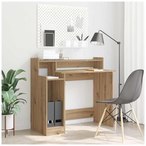 Scrivania rovere artigianale 97 x 45 x 90 cm Legno multistrato - Foto 2