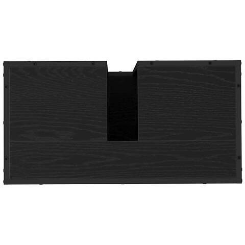 Armadio per Lavabo da Bagno Rovere nero 65 x 33 x 60 cm - Foto 9