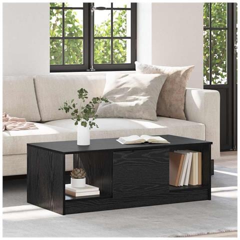 Tavolino da salotto Rovere nero 100 x 50 x 36 cm - Foto 2