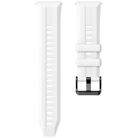 Cinturino Di Ricambio In Silicone Da 22 Mm Compatibile Con Huawei Gt6 - Stile Sportivo Con Fibbia Nera White - Foto 1