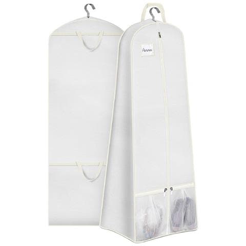 Custodia Antipolvere Pieghevole Non Tessuto Per Abito Da Sposa - Borsa Porta Abiti White - Foto 1