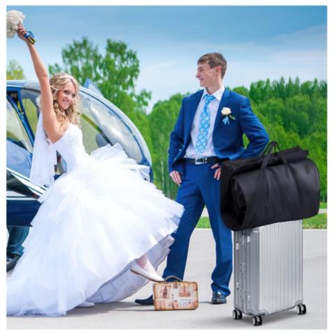 Custodia Antipolvere Pieghevole Non Tessuto Per Abito Da Sposa - Borsa Porta Abiti White - Foto 4