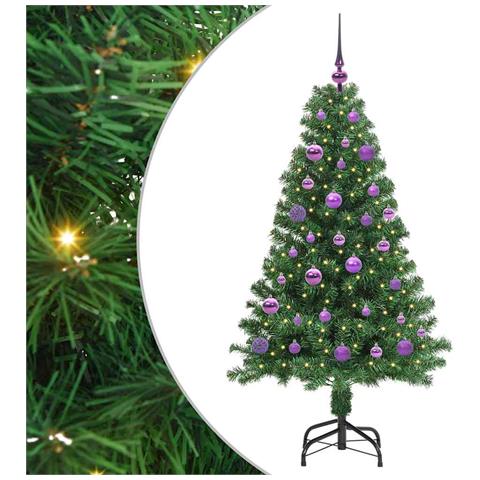 Albero di Natale artificiale con 150 LED Verde 150 cm - Foto 1