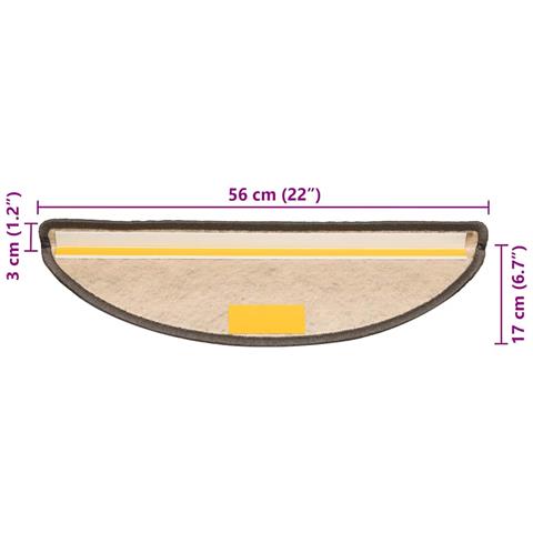 Tappeti Adesivi per Scale Sisal 30pz 56x17x3 cm Beige Marrone - Foto 8