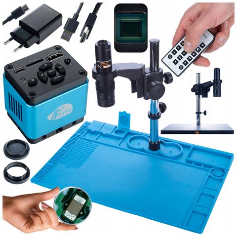Mikroscopio Digitale Earth Pro Mcep-0.5x Con Camera Aquarius Pro Kmap-hdmi-usbc 8,29mp E Base In Silicone 480x320mm - Alta Qualità Immagine, Precisione, Versatilità - Foto 1