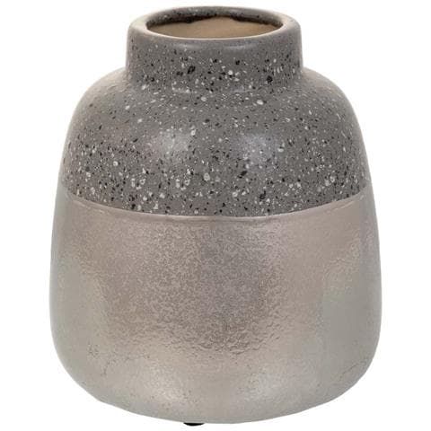 Vaso In Ceramica Argento 15x15x16,5h - Foto 1