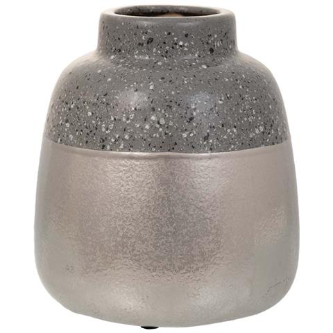 Vaso In Ceramica Argento 15x15x16,5h - Foto 2