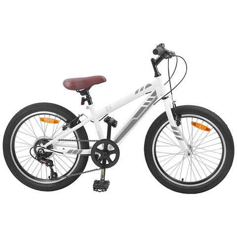 Mountain Bike 20 Pollici 6-Speed per 5-8 anni Bianco - Foto 1