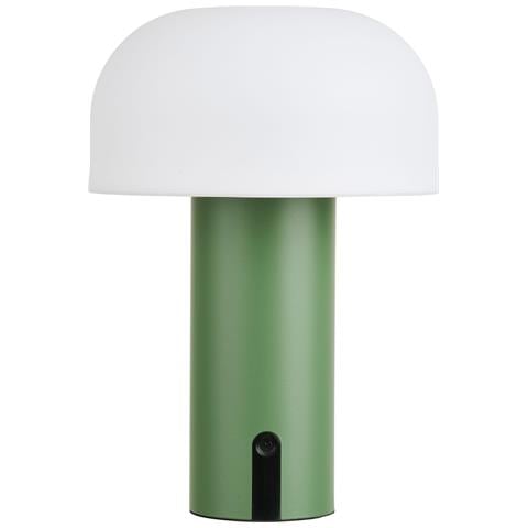 Lampada Led Solare Ricaricabile Soham In Pp Bianco E Verde Ø15 Cm - Foto 1