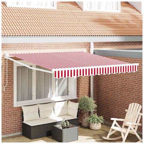 Tenda Retrattile Rosso e Bianco 300 x 250 cm - Foto 2