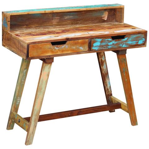 Scrivania In Legno Massello Anticato - Foto 1