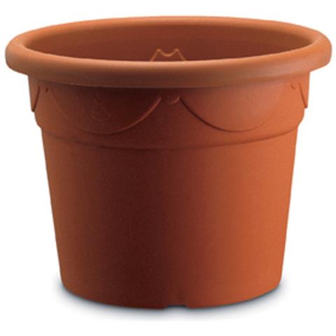 Vaso Vasi Fioriera Da Giardino Colonna Alba Bama Terracotta Piede Plastica 46cm