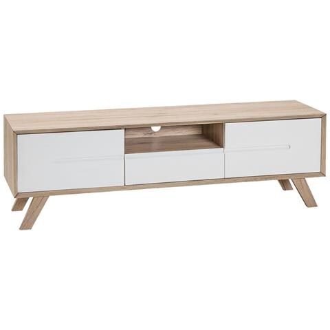 Porta Tv Laminato In Color Legno Chiaro / bianco Forester - Foto 18