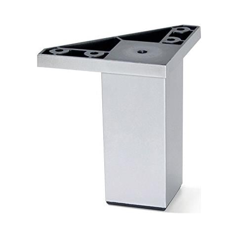 2039725 Piede Con Viti Di Fissaggio Per Mobile, Verniciato Alluminio, H 100mm, Set Di 4 Pezzi - Foto 4