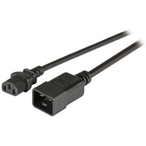 LP21940, Maschio / femmina, C20 coupler, C13 coupler, Dritto, Dritto, Nero - Foto 1