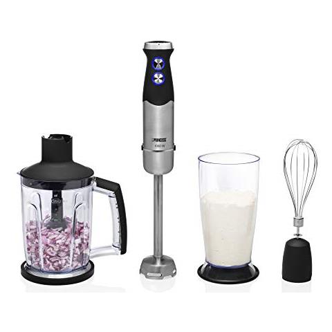 PRINCESS 221221 set di Mixer di Mano - Asta di Acciaio inossidabile XL - 1000 W - Nero OY10527
