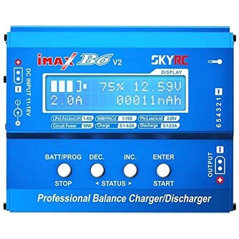 Skyrc Imax B6 V2 Caricabatterie 60 W 6 A Convertitore Dc / dc Compatibile Con Dji Mavic Inspire Batteria Intelligente Nimh / nicd / lipo / lihv / life / li-ion / pb - Foto 1