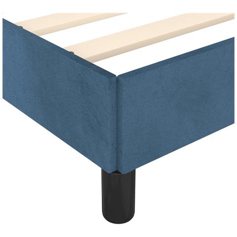 Giroletto senza Materasso Blu Scuro 100x200 cm in Velluto - Foto 2