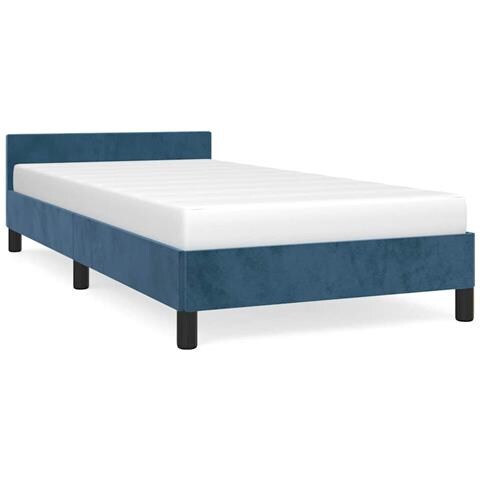 Giroletto senza Materasso Blu Scuro 100x200 cm in Velluto - Foto 1