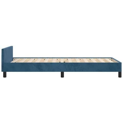 Giroletto senza Materasso Blu Scuro 100x200 cm in Velluto - Foto 9