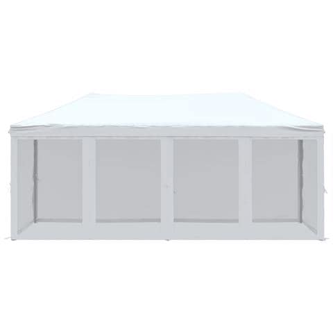 Tenda Per Feste Pieghevole Con Pareti Laterali Bianco 3x6 M - Foto 10