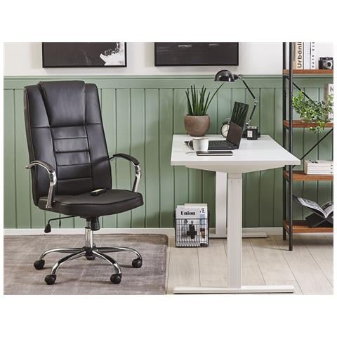 Poltrona Massaggiante Con Riscaldatore Grandeur Pelle Sintetica Nero - Foto 1