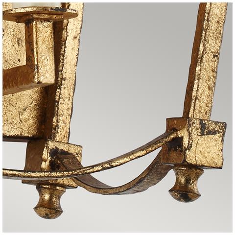 Applique Industrial Nordico Thayer Acciaio Doratura Anticata 2 Luci E14 - Foto 2