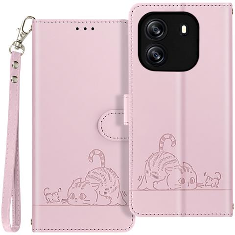 Custodia Per Blackview Wave 6c Stampa Gatto Portacarte E Supporto - Foto 1