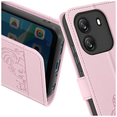 Custodia Per Blackview Wave 6c Stampa Gatto Portacarte E Supporto - Foto 5