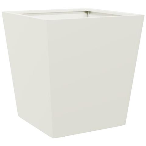 Fioriere da Giardino 2 pz Bianche 40x40x40 cm in Acciaio - Foto 2