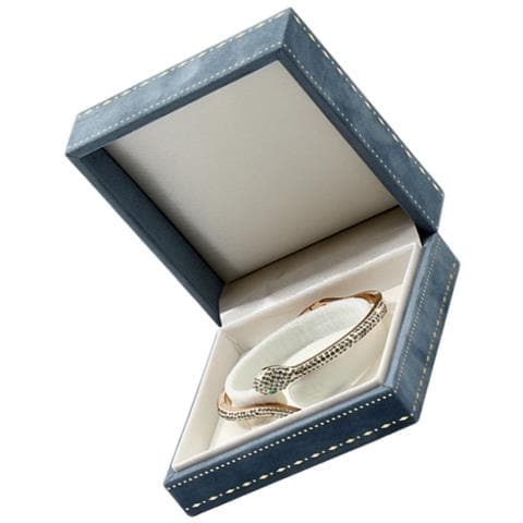 Scatola Di Lusso Per Bracciale In Velluto Blu - Foto 2