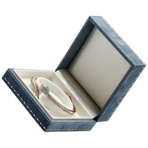 Scatola Di Lusso Per Bracciale In Velluto Blu - Foto 5