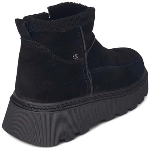 Black Casual Closed Booties Stivaletti Pelle Scamosciata /nabuk Scarpe Donna Nero Eu 36, 948022/06-01 - Foto 3