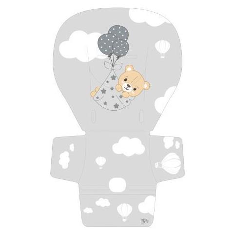 Cuscino Per Seggiolone Pappa In Pvc Grigio Orsetto - Foto 1