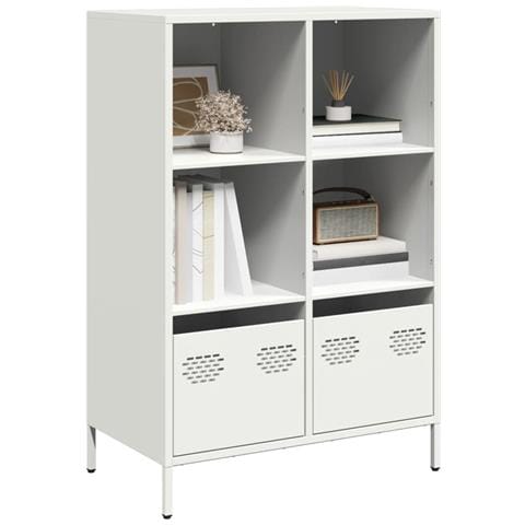 Credenza Bianca 68x39x103,5 Cm In Acciaio - Foto 1