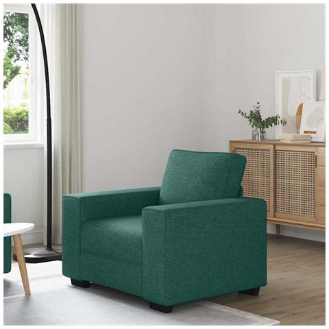 Poltrona Verde Scuro 60 cm in Tessuto - Foto 2