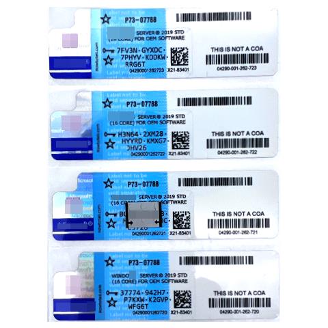 Windows Server 2019 Standard 16 Core Sticker Con Key - Foto 1