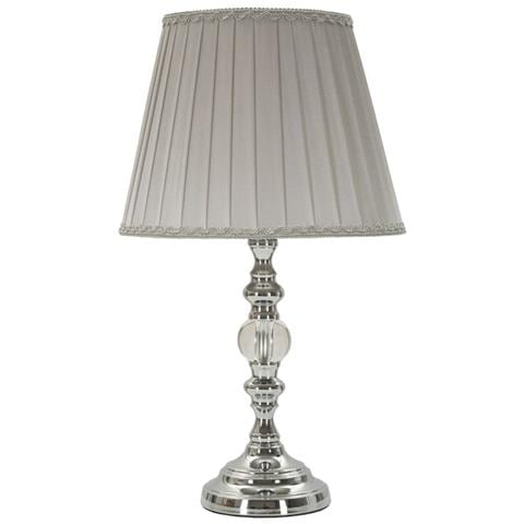 Lampada Da Tavolo Mf157 - Argento - Metallo - 25x25x46 Cm - Foto 1