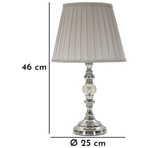 Lampada Da Tavolo Mf157 - Argento - Metallo - 25x25x46 Cm - Foto 7
