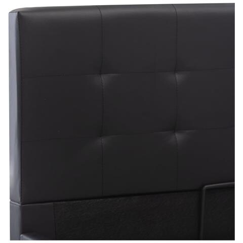 Lusso Casadino -  Giroletto Con Contenitore Idraulico Nero Similpelle 140x200cm - Foto 8