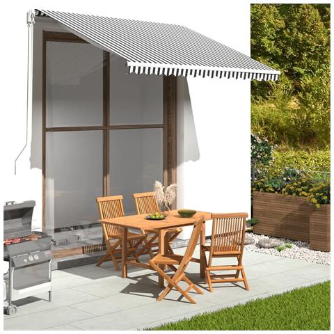 Tessuto Di Ricambio Per Tenda Da Sole Antracite E Bianco 3x2,5m - Foto 6